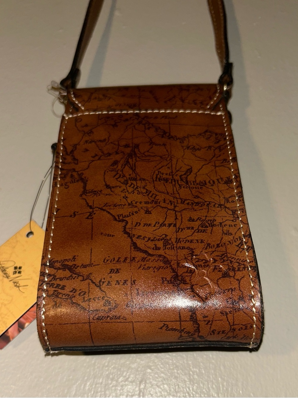 Patricia Nash Signature Map Rivalta Riot Rust Small Crossbody - Picture 5 of 12